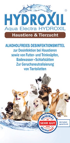 Hydroxil Trinkwasser für Tierzucht blauer Flyer für Hydroxil-Trinkwasser-Aufbereitung bei Tierzucht