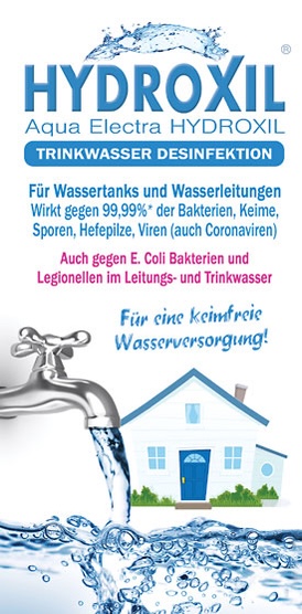 blauer Flyer für Hydroxil-allgemeine-Trinkwasser-Desinfektion 