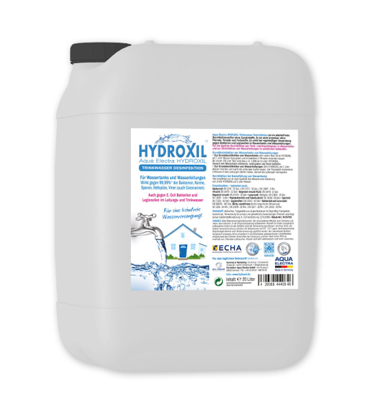 1 Stck / 20,0 Liter-Kanister HYDROXIL (Trinkwasser Desinfektion Immobilie)
